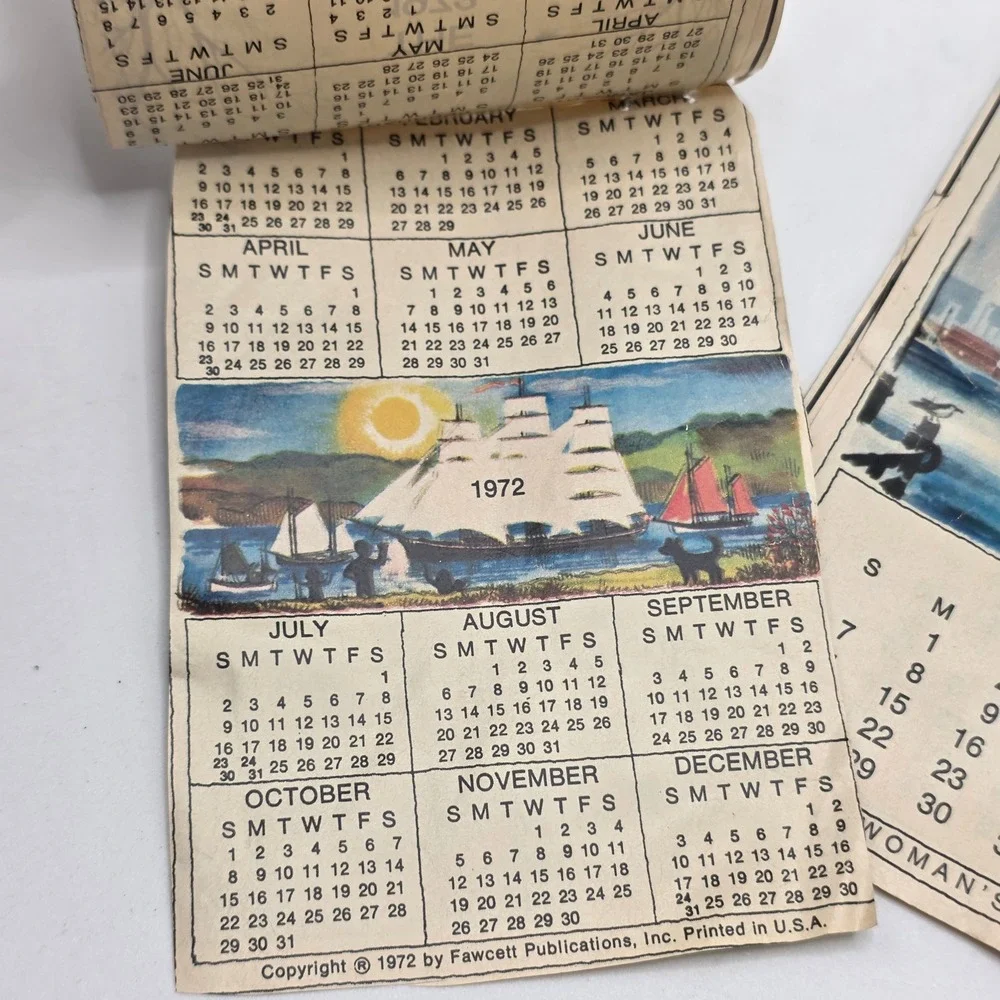 Vintage 1973 Woman's Day Calendar Erik Blegvad‎ Illustrations Bible Verses Retro